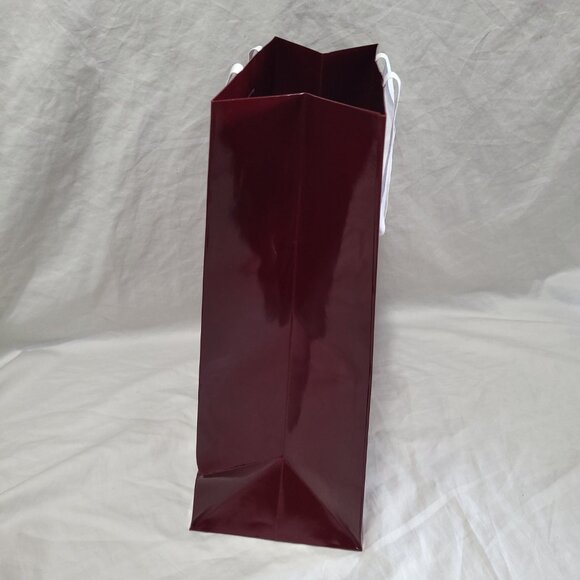 Gucci Red Glossy Gift Bag Reusable Shopping Logo Spell Out Empty 13.75 x 10 in - Picture 5 of 16